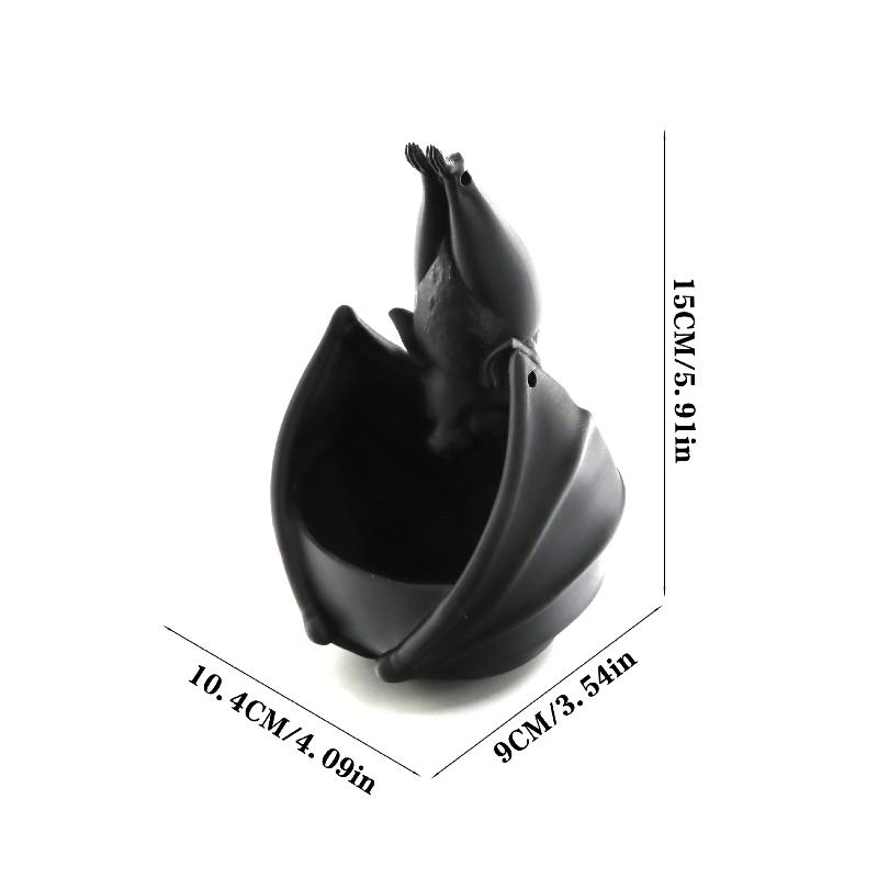 3D Printing Gothic Style Bat Hanging Planter Creative Whimsical Hanging Planter Black Plastic Bat Wing Flowerpot