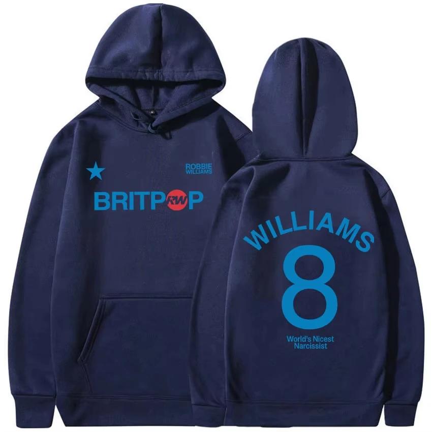 Robbie Williams Britprwp 8 Tour 2025 Print Hoodie Men's Hip Hop Fleece Pullover Sweatshirt Casual Long Sleeve Oversized Hoodies