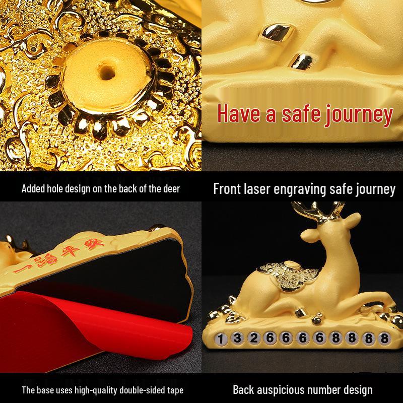 High-End Deer Car Ornament: Unisex Perfume for Center Console Decoration