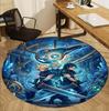 Final Fantasy Pattern Round Rug, Indoor/Outdoor Mat, for Picnic, Gameroom, Bedroom, Office, Living Room, Home Decor Carpet, Birthday Gift