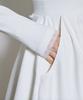 J Jane Mochi Long Sleeve Double Flare Dress (White)
