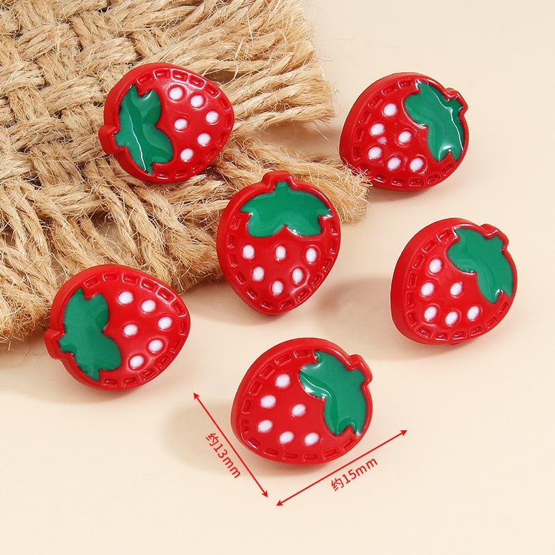 Children's Colorful Strawberry Button Cardigan Sweater