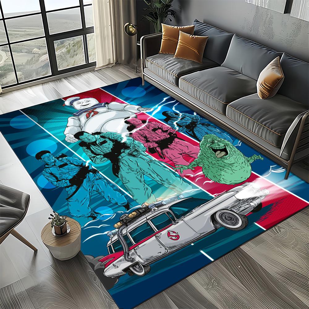 3D G-Ghostbusters 27 Style New Horror Movie Cartoon Carpet Rug for Living Room Bedroom Home Sofa Decoration,Non-slip Floor Mat