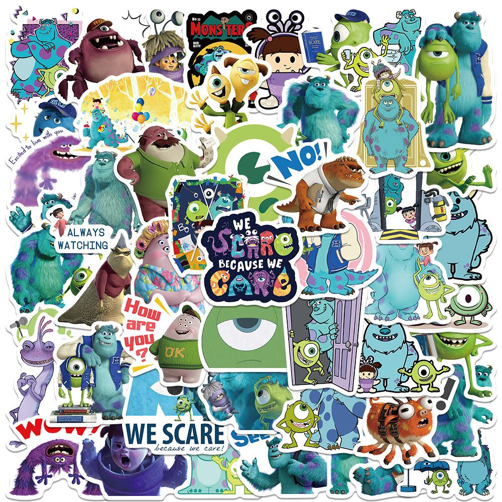 10/30/50PCS Cool Monster Inc Stickers Cartoon Decals Toys DIY Notebook Phone Skateboard Laptop Helmet Car Sticker Gifts
