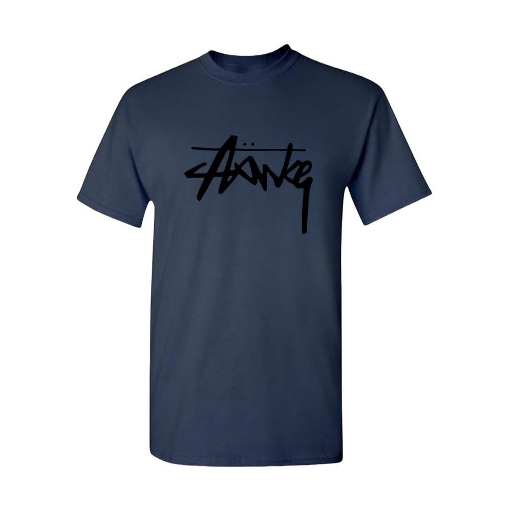 

Летняя мужская футболка с коротким рукавом, круглым воротом и буквенным принтом, из высокоэластичного полиэстера, быстросохнущая, удобная и дышащая одежда XXL