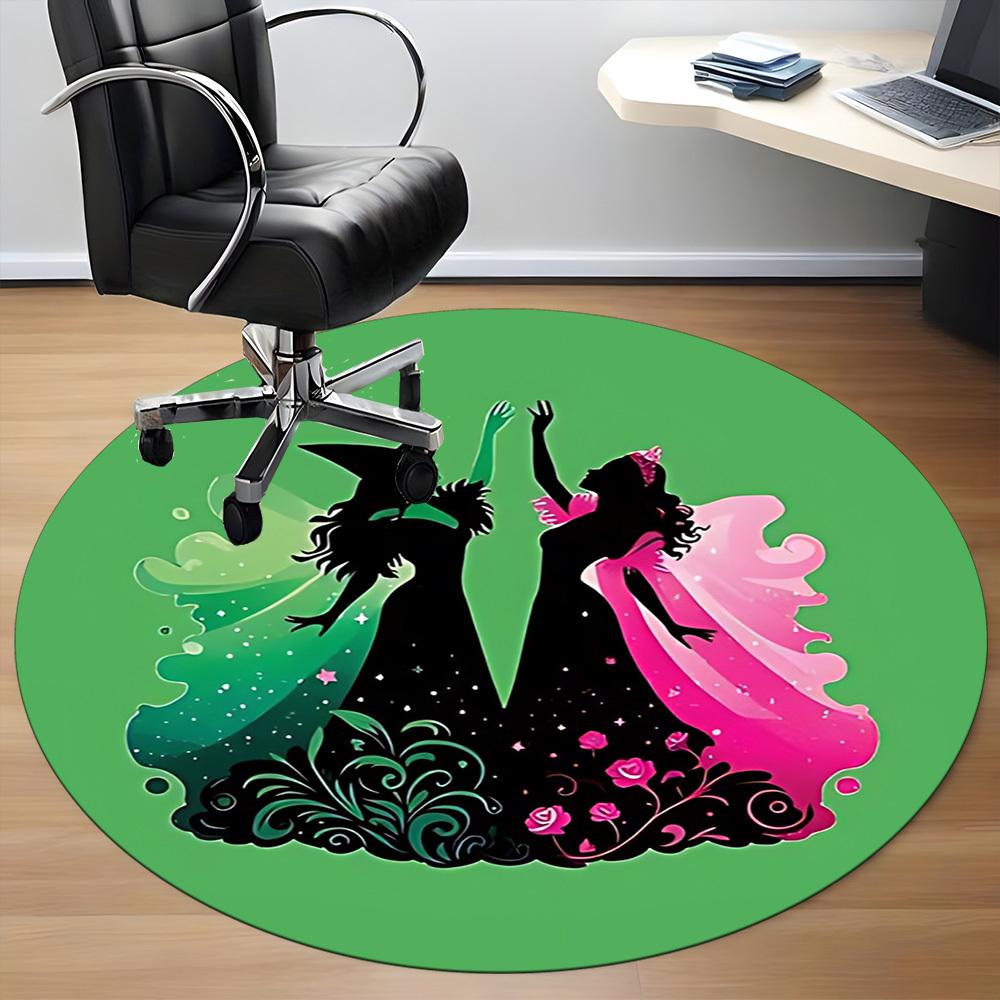 1pc Wicked Print Chair Carpet for Office Non Slip, Machine Washable Rug for Office, Room Holiday Decor for Christmas, Birthday Polyester