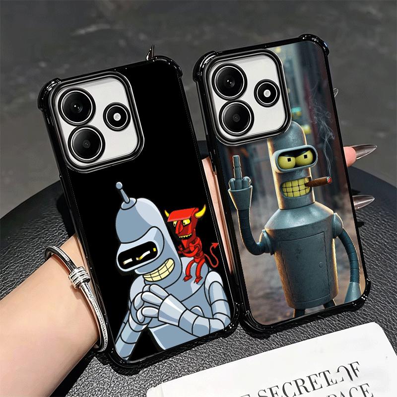 Cartoon Funny F-Futuramas Soft Phone Case For Xiaomi Redmi Note 14 15 Pro Plus 13 12 11S 11T 5G 10 9S 9 Plating Anti-Fall Fundas