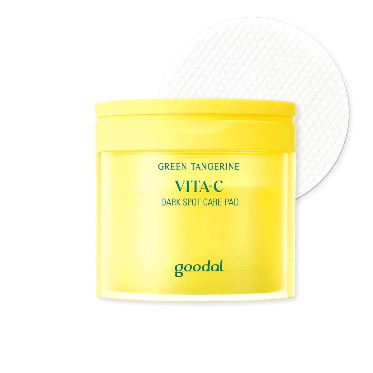 GOODAL Green Tangerine Vita C Toner Pads, Korean Skin Care, K-Beauty, Glass Skin, 70 Sheets 70sheets