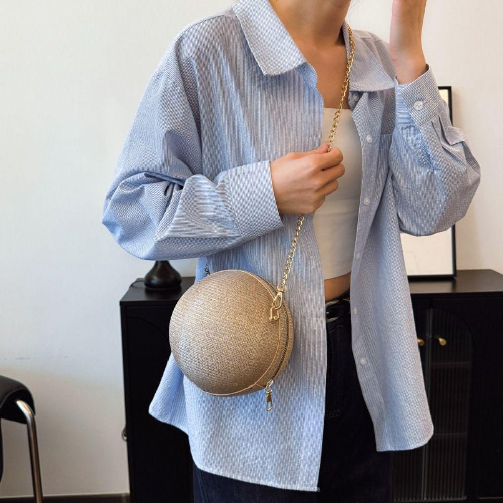 Rhinestone Ball Handbag Glitter Shinny Clutch Purse Portable Evening Banquet Bag  Wedding