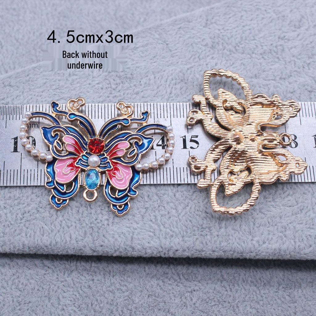 Colorful Cloisonné Enamel Butterfly Hanfu Hairpins & Hair Clips