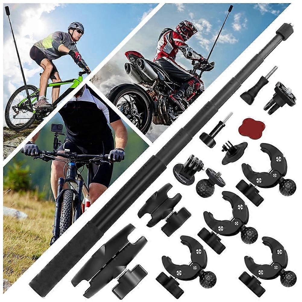 Motorcycle Mount Kit for Insta360 X5 X4 X3 X2 RS DJI GoPro Double Clamp Handlebar Selfie Stick for Insta 360