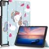 Etui Do Samsung Galaxy Tab A9 2023 8.7" X110/X115 Obudowa Na Tablet Case Alogy Book Cover Unicorn Jednorożec Niebieskie + Szkło