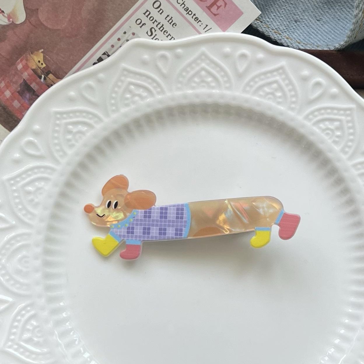 

Милая красочная заколка для волос в виде щенка: Девичий мультяшный головной убор