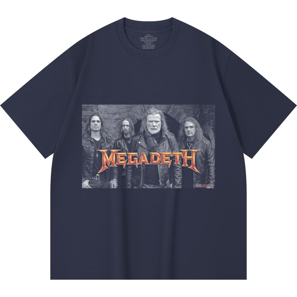 230 Gsm  Cotton Heavy Metal T-Shirt  Rock Band Popular Music Print Unisex Heavy Cotton T Shirt