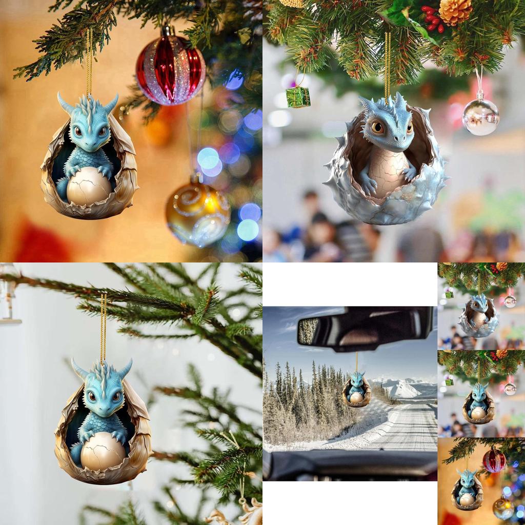Adorable Cartoon Dragon Baby Christmas Ornament For Festive Family Decoration