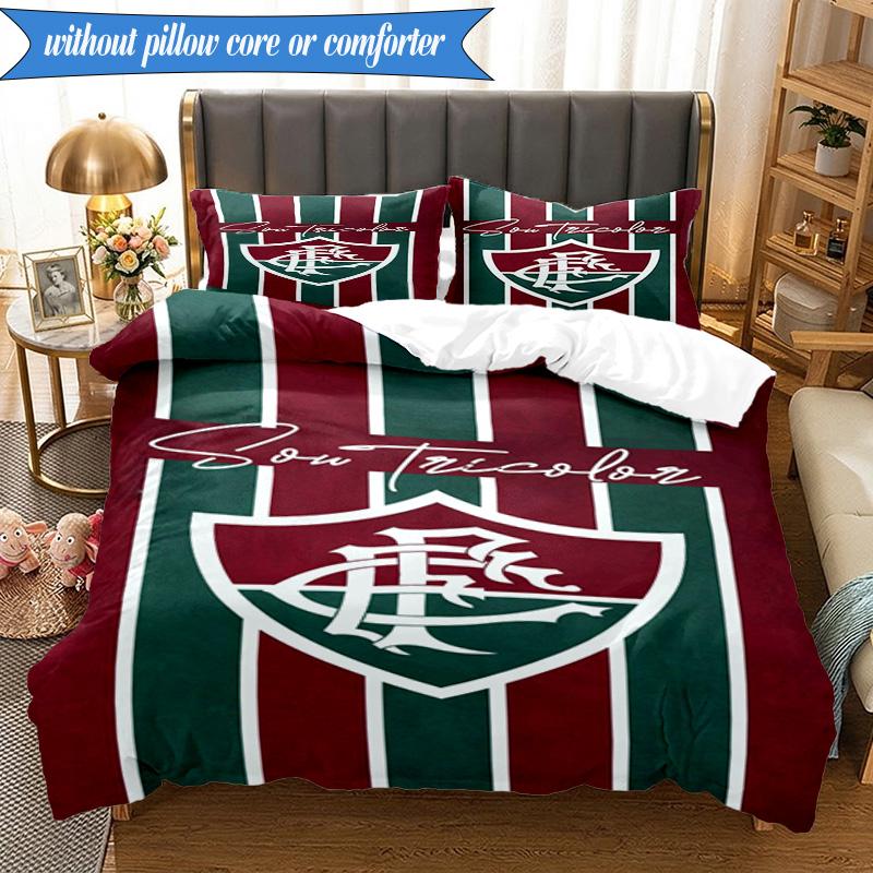 3PCS Champions Celebration Printed Soft Bedding Set,Including 1pc Duvet Cover And 2pcs Pillowcases Perfect for Bedroom, Dormitory, Fan gift
