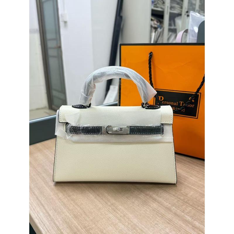 New trendy second-generation mini Kelly bag shoulder messenger bag niche contrasting handbag