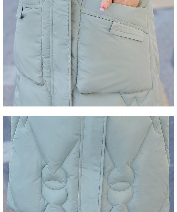 Women's Autumn and Winter Solid Color Hooded Loose Thickening Warm Sleeveless Vest Women's Jacket