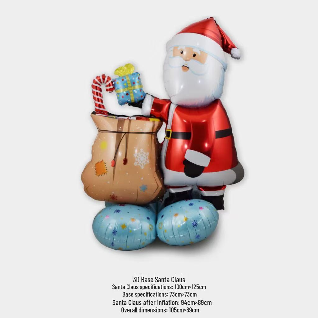 Large Christmas Tree and Santa Claus Aluminum Foil Balloons for Window Display 