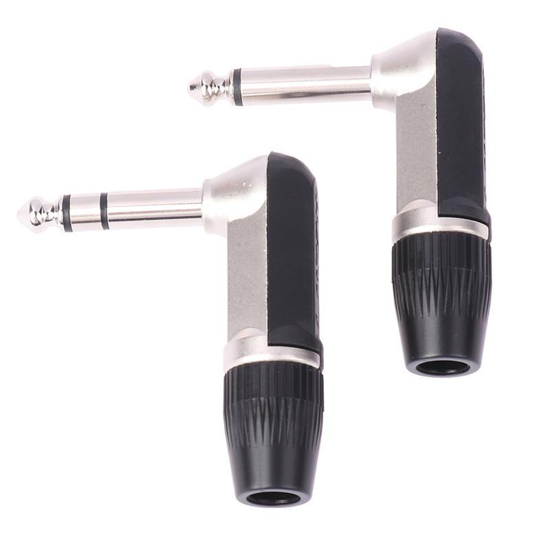 Rean Buchse 6,35 mm TS TRS 90° L-förmiger Winkelstecker Stereo / Mono 2 3-polig 6,5 1/4 Mikrofon Gitarre Audio Nys207 208