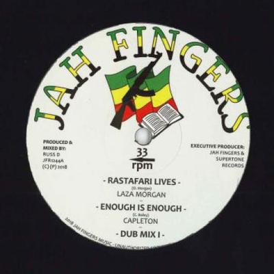 12inch Record LAZA MORGAN; CAPLETON / DIGISTEP - Rastafari Lives; Enough Is Enough / JFR1244 Jah Fingers 2018 UK Reggae, Ska & Dub Used