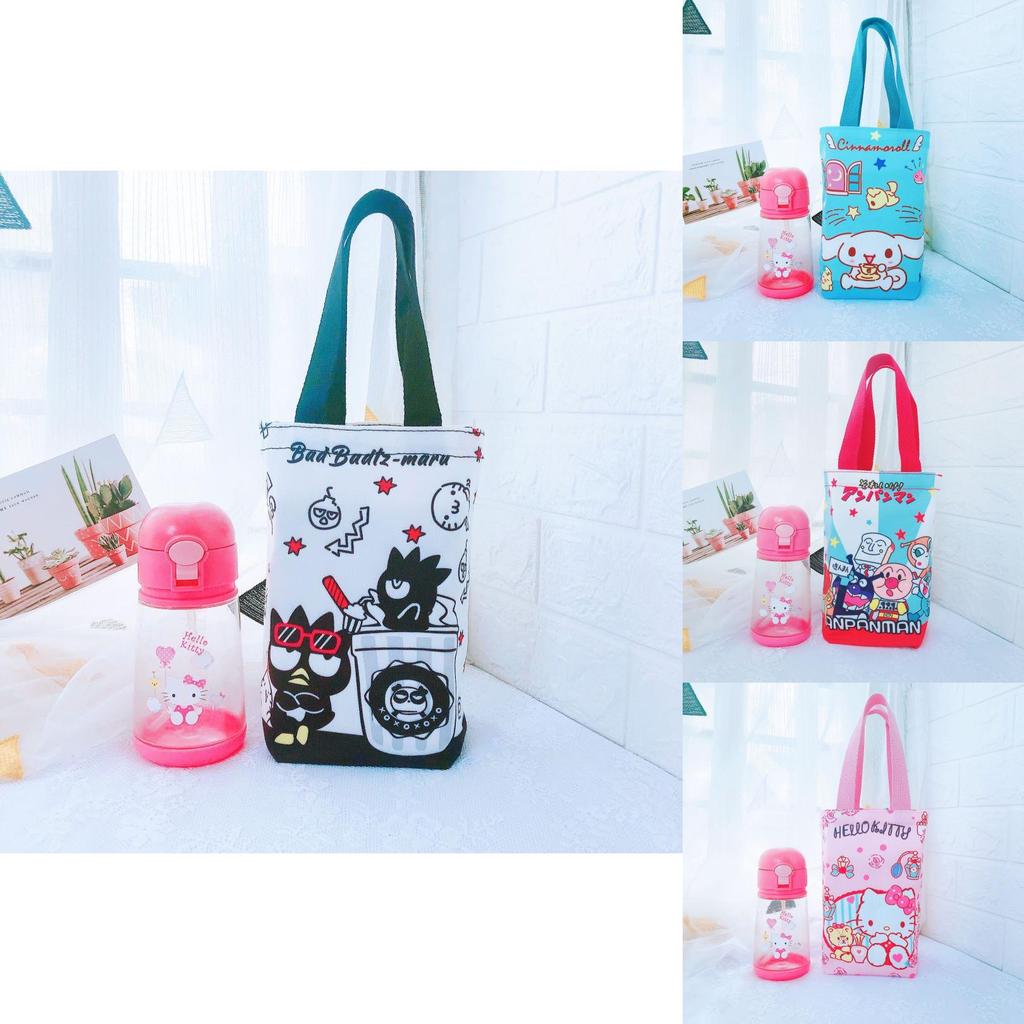 Snoopy Cartoon Canvas Bag Insulated Bottle Holder For Travel And Daily Use