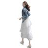 White Suspender Dress Women's Summer New French Beautiful Lace Splicing Super Fairy Seaside Vacation Suspender Skirt