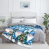 1pc Merry Christmas Gnomes Snow Forest Fleece Blanket Holiday Themed Soft Plush Throw Winter Gift for Family