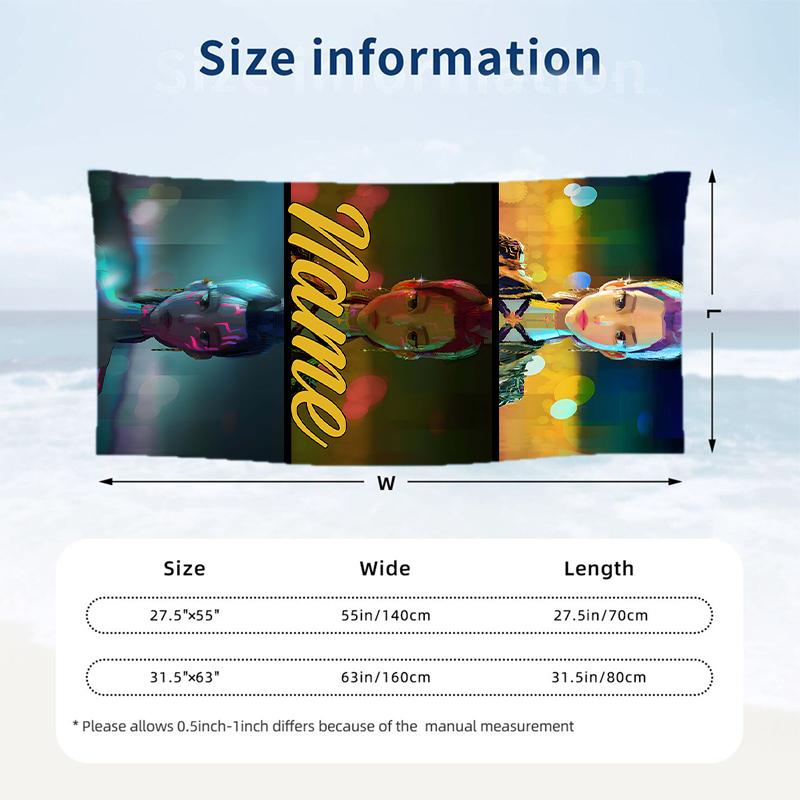 Rumi Custom Name Printed Beach Towel Personalized Soft Towel For Swimming Beach Travel