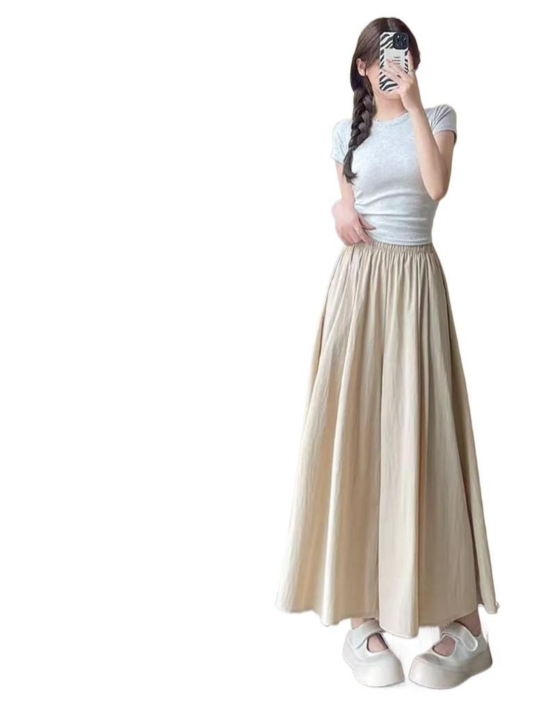Summer Women's Plus Size Breathable A-Line Wide-Leg Culottes