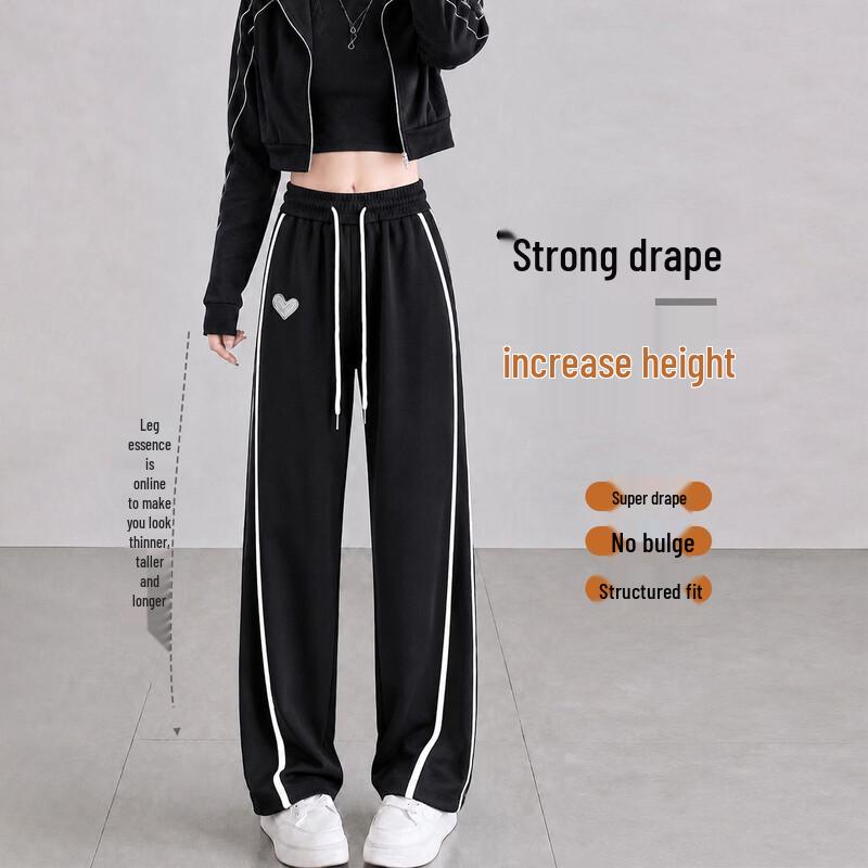 Langsha Women's High-Waisted Wide-Leg Casual Sweatpants