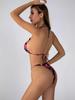 European & American Triangle Tie-Up Print Bikini Swimsuit for Women