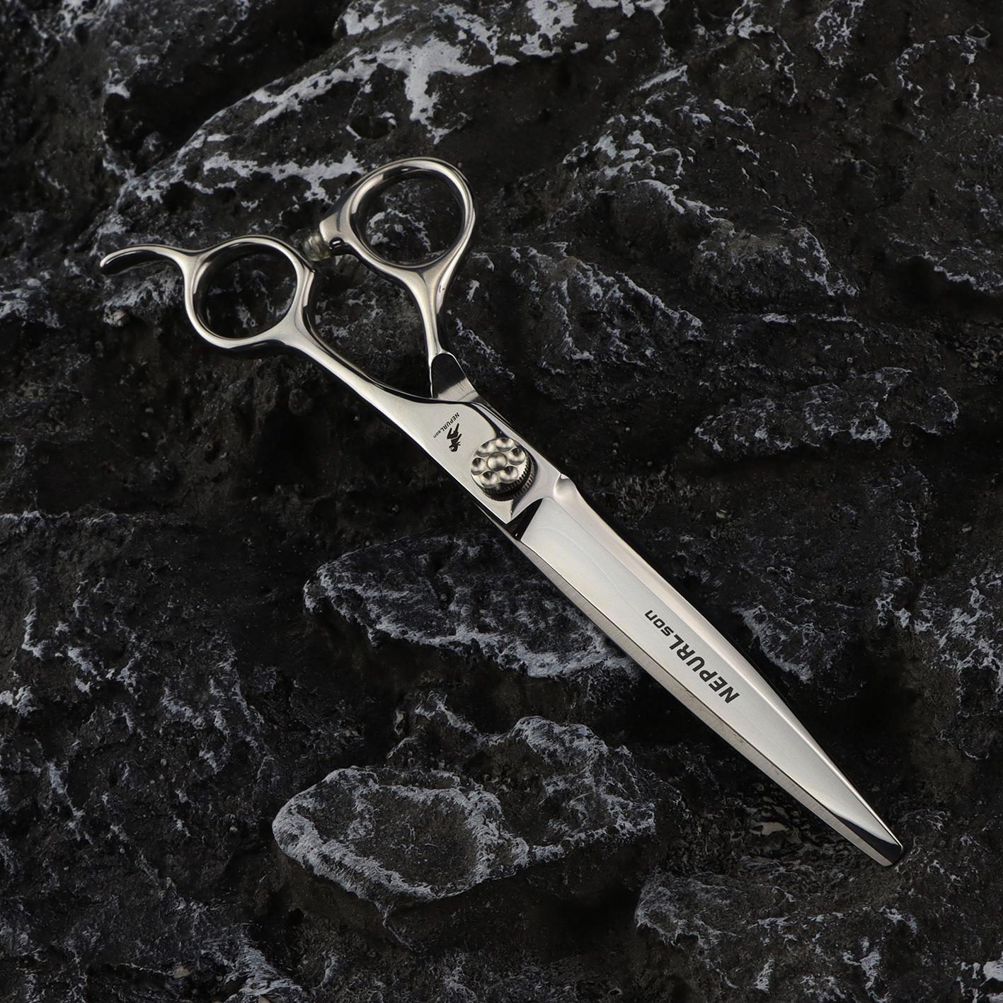 7.0 Willow Leaf Large Blade Hairdressing Barber Scissors