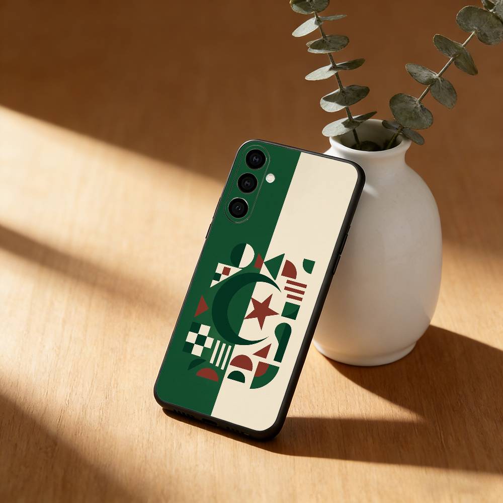 Flag of Algeria Phone Case For Samsung Galaxy A91,80,73,72 ,71,53,52,32 ,31,22,21s,20,Soft Black Case Samsung a42 5g