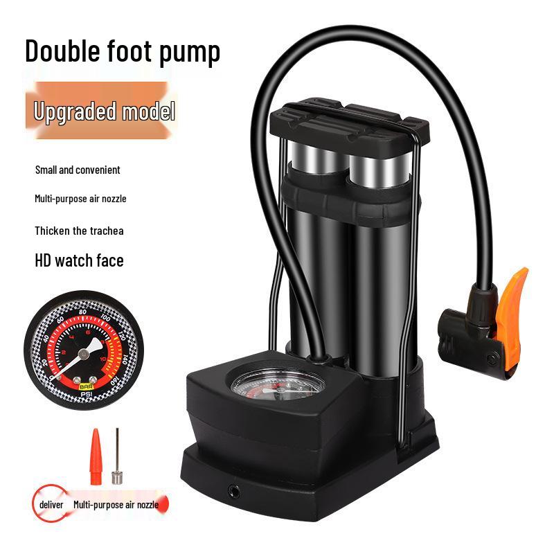 Multi-Functional High-Pressure Portable Foot Pump for Bicycle, Car, Motorcycle & Tricycle