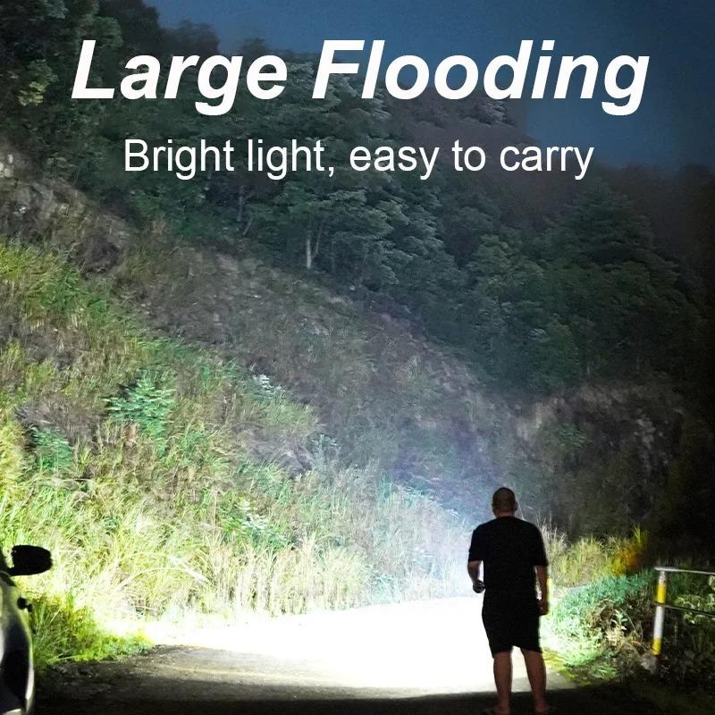 Ultra Bright Flashlight Outdoor Portable Flashlight 8 Mode Type-C Charging Multifunctional Torch for Night Work Hiking emergency