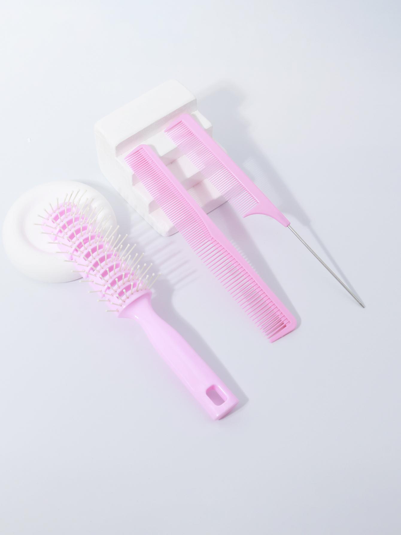 

Набор из 3 предметов: пушистая массажная салонная расческа с кончиком из стальной иглы, хвостовая расческа и двусторонняя расческа для волос. Специально для париков из натуральных волос
