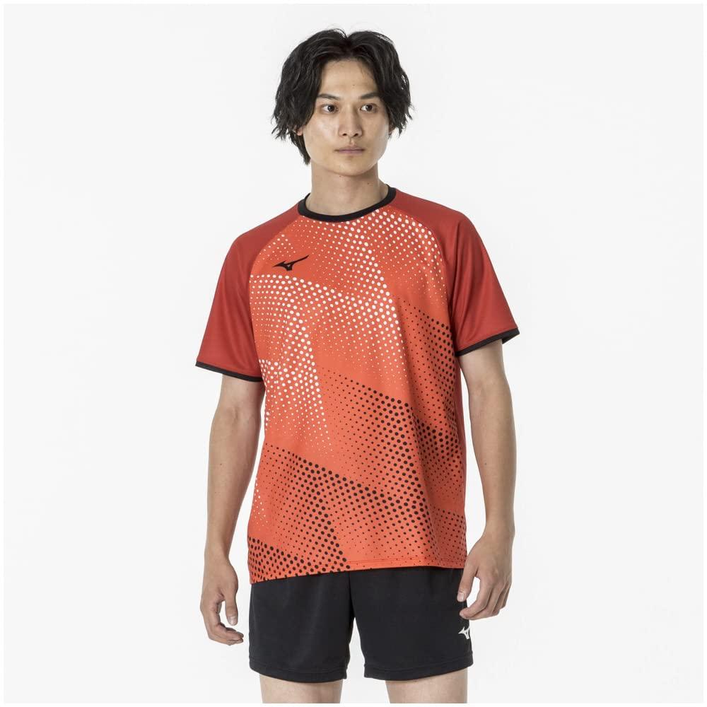 Unisex Table Tennis Game Shirt Short Sleeve Quick Dry JTTA Certified 82JAA101 Soleil Orange M U-Neck