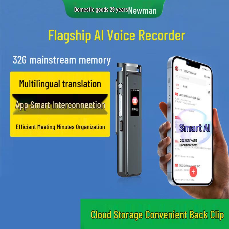 Registratore Vocale Intelligente AI Newsmy A13