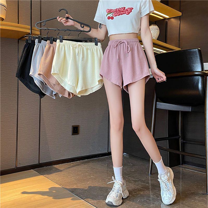Women's Wide-Leg High-Waisted Casual Shorts - Korean Style, Loose, Thin, Summer Cool, and Sporty Hot Pants