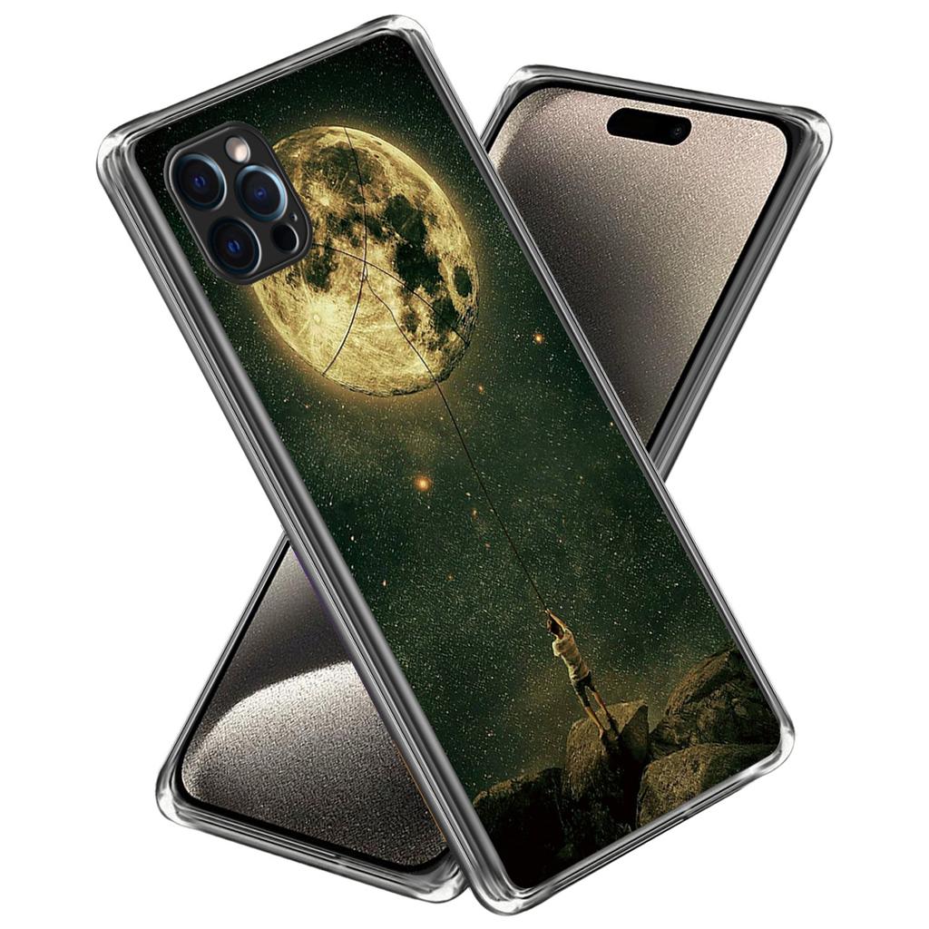 For iPhone 16 Pro Case Pattern Printed Shockproof TPU Phone Cover