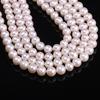 1String, Potato-shaped Pearls, 9–10 Mm, White Natural Freshwater Pearl Beads for Jewelry Making DIY Necklace Bracelet Crafts, Mother's Day Gift 36cm