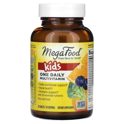 MegaFood, Kids One Daily Multivitamin, 30 Tabletten