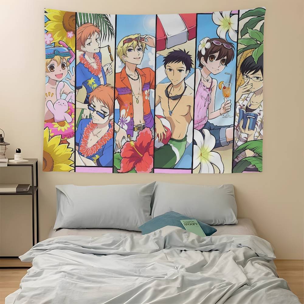 Anime Ouran High School Host Club Hanging Bohemian Tapestry Japanese Wall Tapestry Anime Kawaii Room Decor