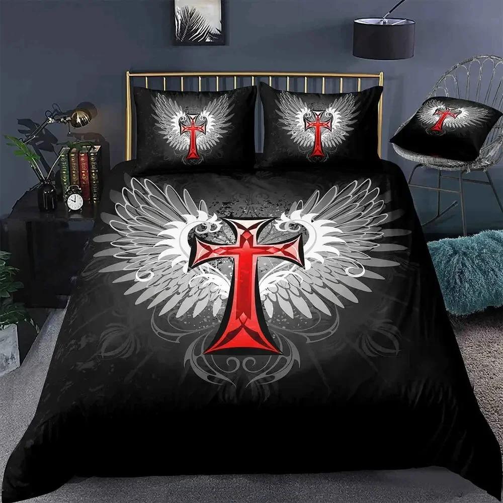 Jesus Cross Christian Christ Believer Comfortable Duvet Cover Pillowcase Bedding Set Children Bedroom Decoration Home Textile