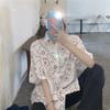 Summer Women's Short Sleeved Shirt Small Floral Print Fashionable Casual Tops Korean Style Simple Versatile Ladies Shirt