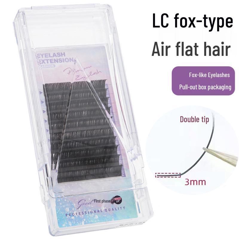 L-shaped Fox-eye 0.20 Super Soft LC Curl Eyelash Extensions