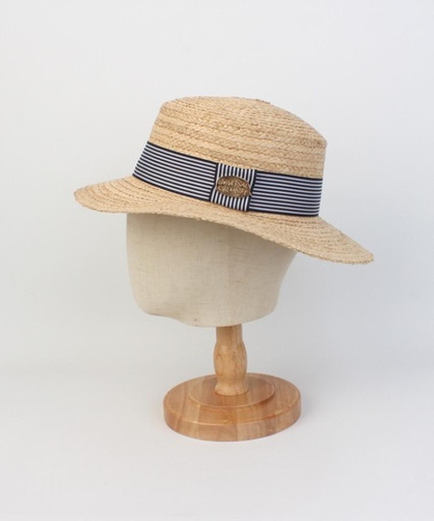 Yunibeosyeolkemiseuteuli Stripe Line Raffia Panama Hat Panama Hat
