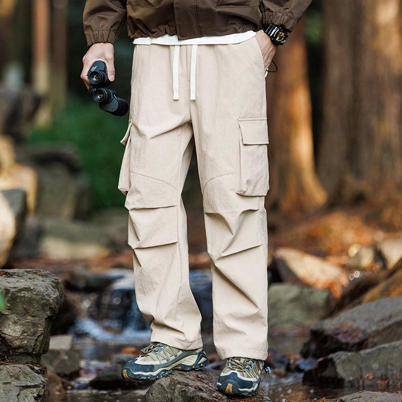 Men's and Women's Outdoor Waterproof Loose Straight-Leg Pants for Hiking and Mountaineering