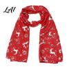 Winter Christmas Scarf Theme for Women Glitter Sparkly Foil Reindeer Soft Festive Neck Warmer Print Scarves Lightweight Shawl Wrap Fall Cozy Holiday